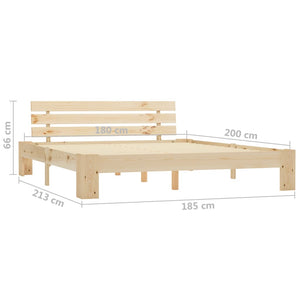 vidaXL Solid Pine Wood Bed 180x200 cm