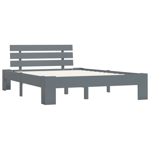vidaXL Solid Wood Bed Grey Pine 120x200 cm