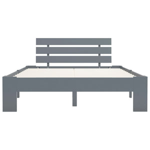 vidaXL Solid Wood Bed Grey Pine 120x200 cm