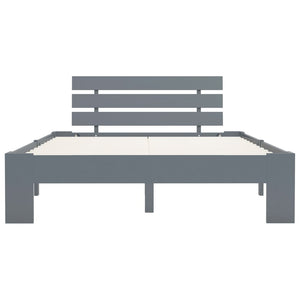 vidaXL Solid Pine Bed Grey 140x200 cm