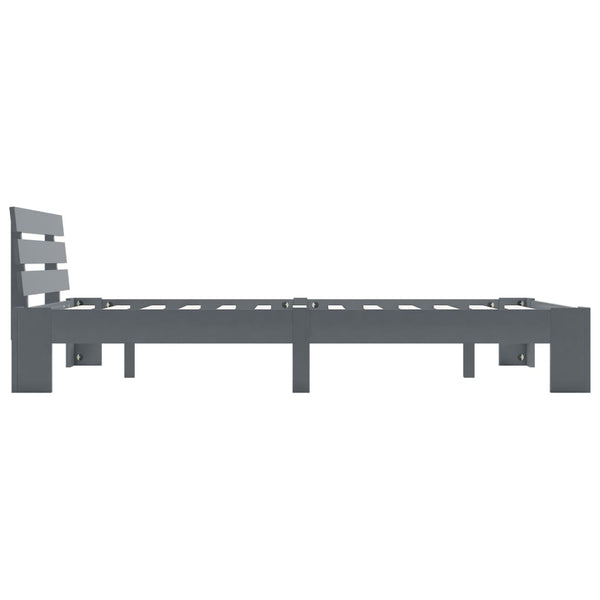 vidaXL Solid Pine Bed Grey 140x200 cm