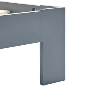 vidaXL Solid Pine Bed Grey 140x200 cm