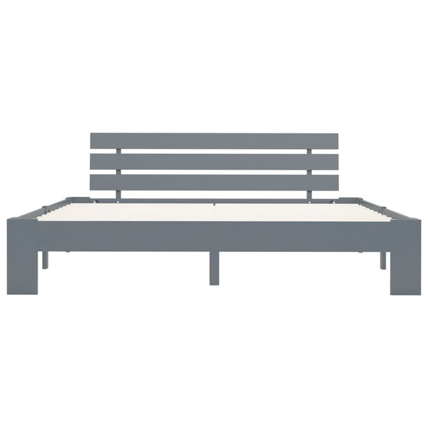 vidaXL Solid Wood Bed Grey Pine 160x200 cm