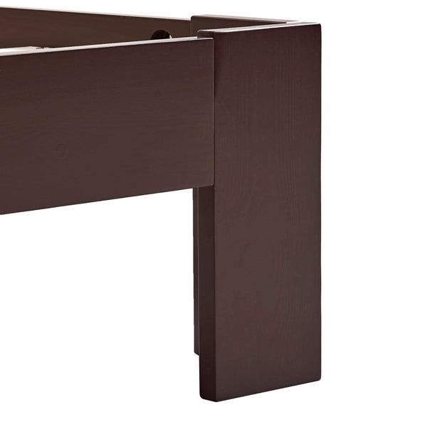 vidaXL Solid Wood Bed Dark Brown Pine 90x200 cm