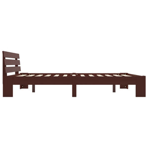 vidaXL Solid Wood Bed Dark Brown Pine 160x200 cm
