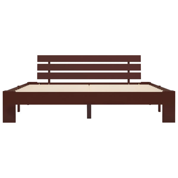 vidaXL Solid Wood Bed Dark Brown Pine 180x200 cm