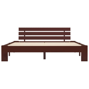 vidaXL Solid Wood Bed Dark Brown Pine 180x200 cm