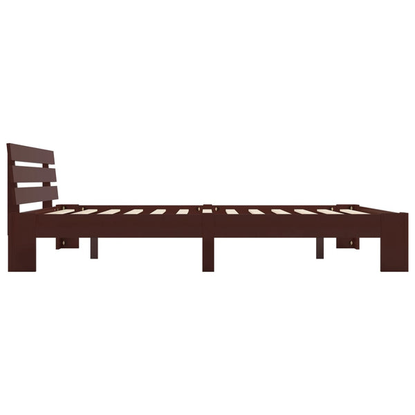 vidaXL Solid Wood Bed Dark Brown Pine 180x200 cm