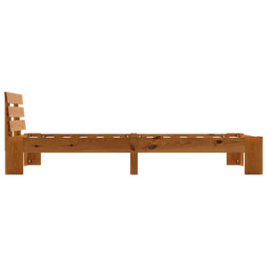 vidaXL Solid Pine Bed Honey Brown 90x200 cm