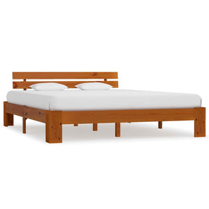 vidaXL Solid Wood Bed Honey Brown Pine 180x200 cm