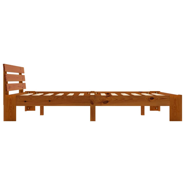 vidaXL Solid Wood Bed Honey Brown Pine 180x200 cm
