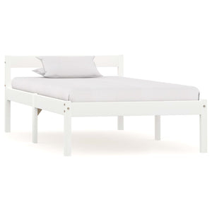 vidaXL Solid Pine Wood Bed White 90x200 cm