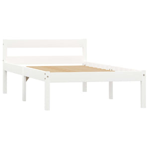 vidaXL Solid Pine Wood Bed White 90x200 cm