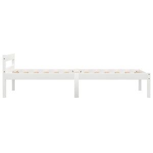 vidaXL Solid Pine Wood Bed White 90x200 cm