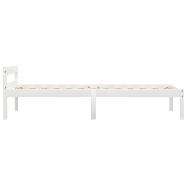 vidaXL Solid Pine Wood Bed White 90x200 cm