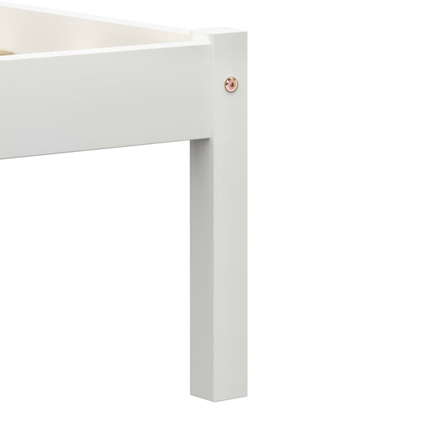 vidaXL Solid Pine Wood Bed White 90x200 cm
