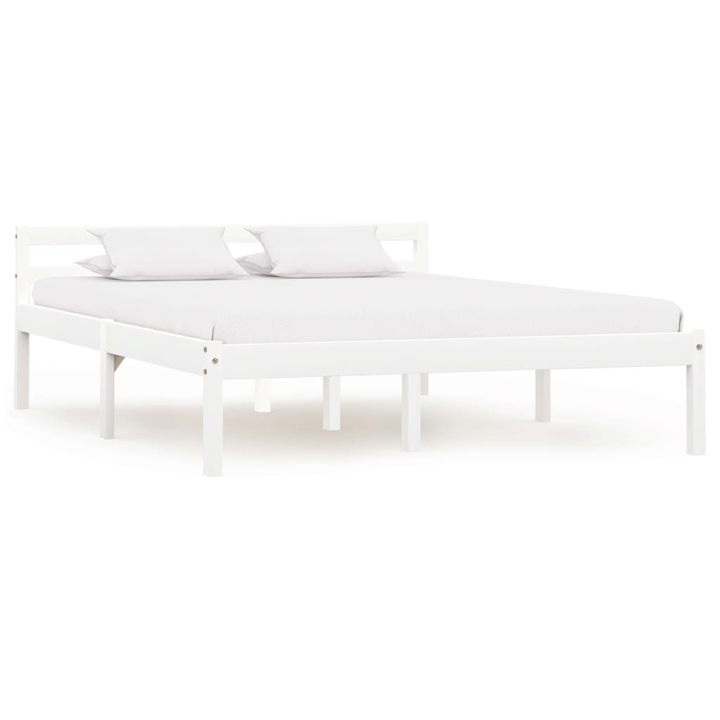 vidaXL Solid Pine Bed White 140x200 cm