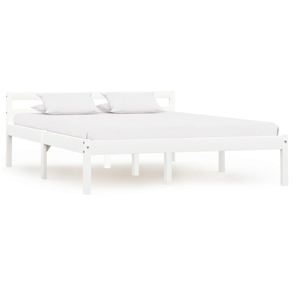 vidaXL Solid Pine Bed White 140x200 cm