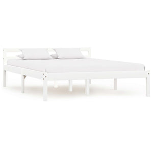 vidaXL Solid Pine Bed White 140x200 cm