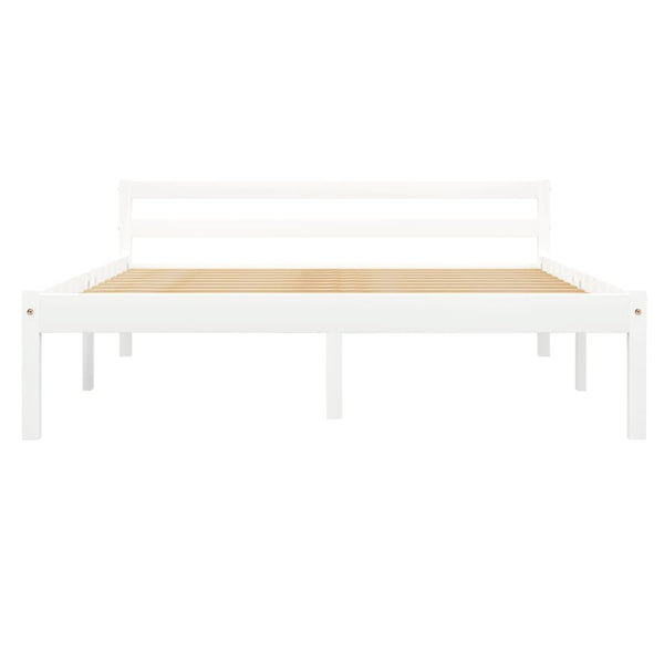 vidaXL Solid Pine Bed White 140x200 cm