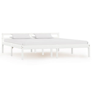 vidaXL Solid Pine Bed White 160x200 cm