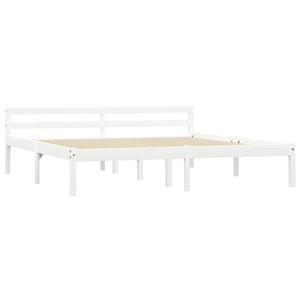 vidaXL Solid Pine Bed White 160x200 cm