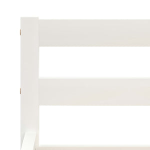 vidaXL Solid Pine Bed White 160x200 cm