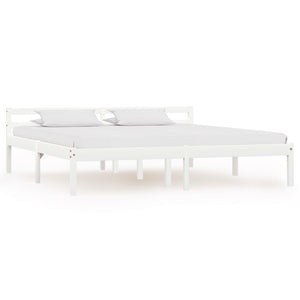 vidaXL Solid Pine Bed White 180x200 cm