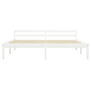 vidaXL Solid Pine Bed White 180x200 cm