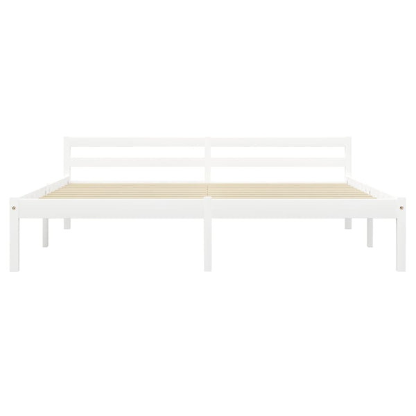 vidaXL Solid Pine Bed White 180x200 cm