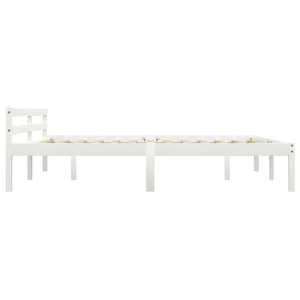 vidaXL Solid Pine Bed White 180x200 cm