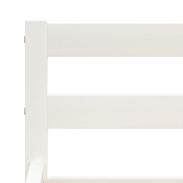 vidaXL Solid Pine Bed White 180x200 cm