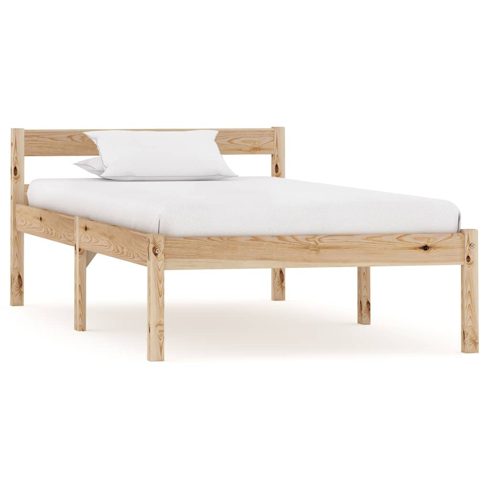 vidaXL Solid Pine Bed 100x200 cm