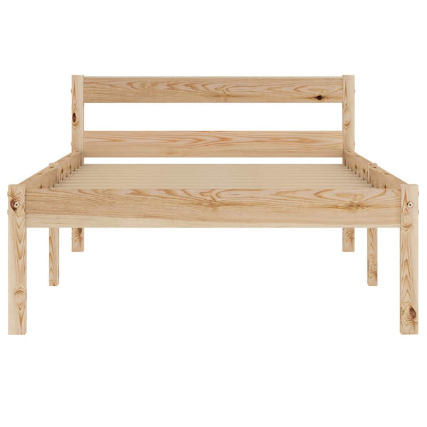 vidaXL Solid Pine Bed 100x200 cm