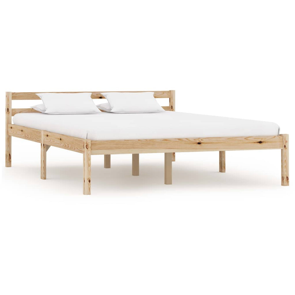 vidaXL Solid Pine Bed 140x200 cm