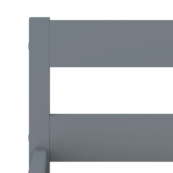 vidaXL Solid Wood Bed Grey Pine 90x200 cm