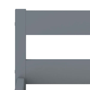 vidaXL Solid Wood Bed Grey Pine 100x200 cm