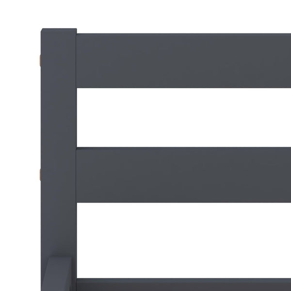 vidaXL Solid Wood Bed Grey Pine 120x200 cm