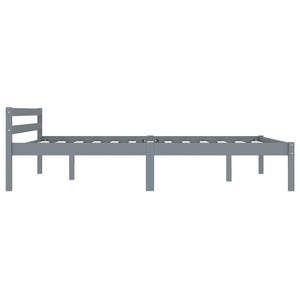 vidaXL Solid Pine Bed Grey 140x200 cm