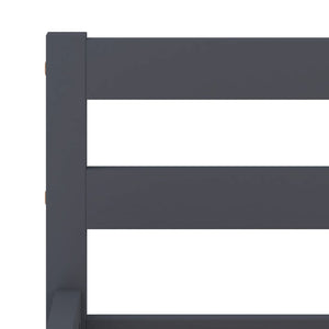 vidaXL Solid Pine Bed Grey 140x200 cm