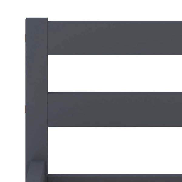 vidaXL Solid Wood Bed Grey Pine 160x200 cm
