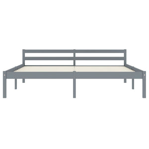 vidaXL Solid Wood Bed Grey Pine 180x200 cm
