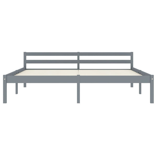 vidaXL Solid Wood Bed Grey Pine 180x200 cm