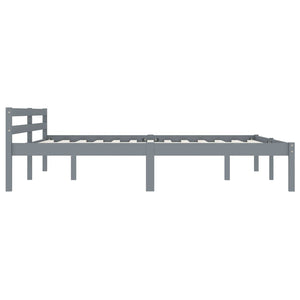 vidaXL Solid Wood Bed Grey Pine 180x200 cm