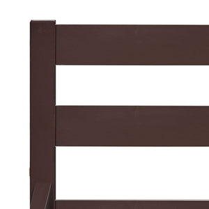 vidaXL Solid Pine Bed Dark Brown 140x200 cm