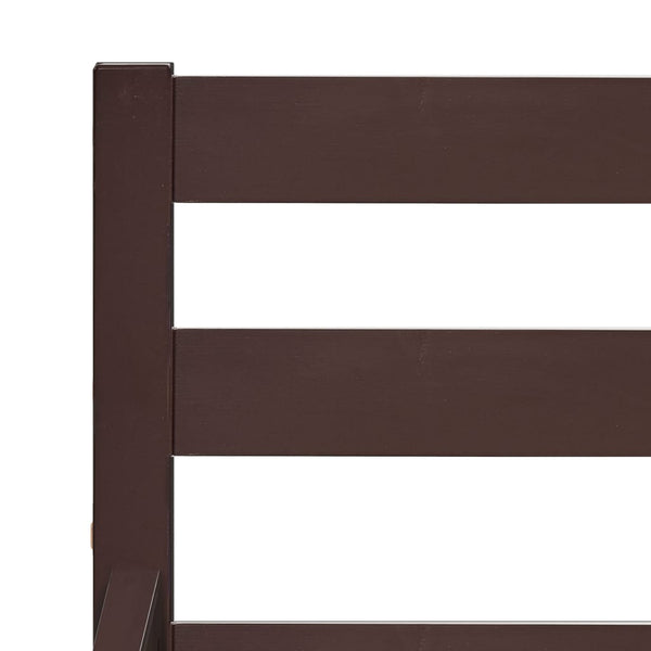 vidaXL Solid Pine Bed Dark Brown 140x200 cm
