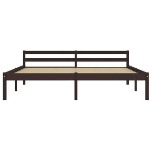vidaXL Solid Wood Bed Dark Brown Pine 180x200 cm