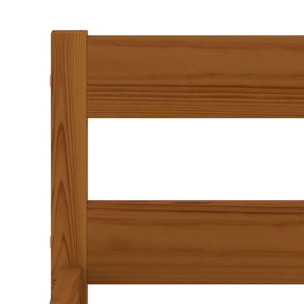 vidaXL Solid Wood Bed Honey Brown Pine 90x200 cm