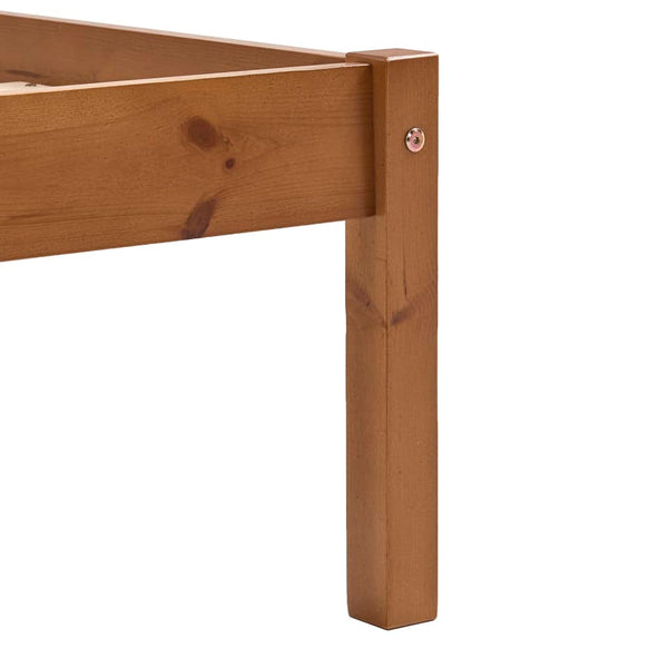 vidaXL Solid Wood Bed Honey Brown Pine 90x200 cm