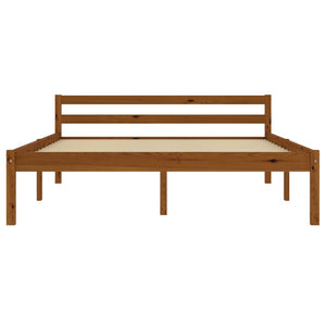vidaXL Solid Wood Bed Honey Brown Pine 120x200 cm